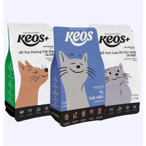 [1.5kg] Hạt Cho Mèo Mọi Lứa Tuổi KEOS