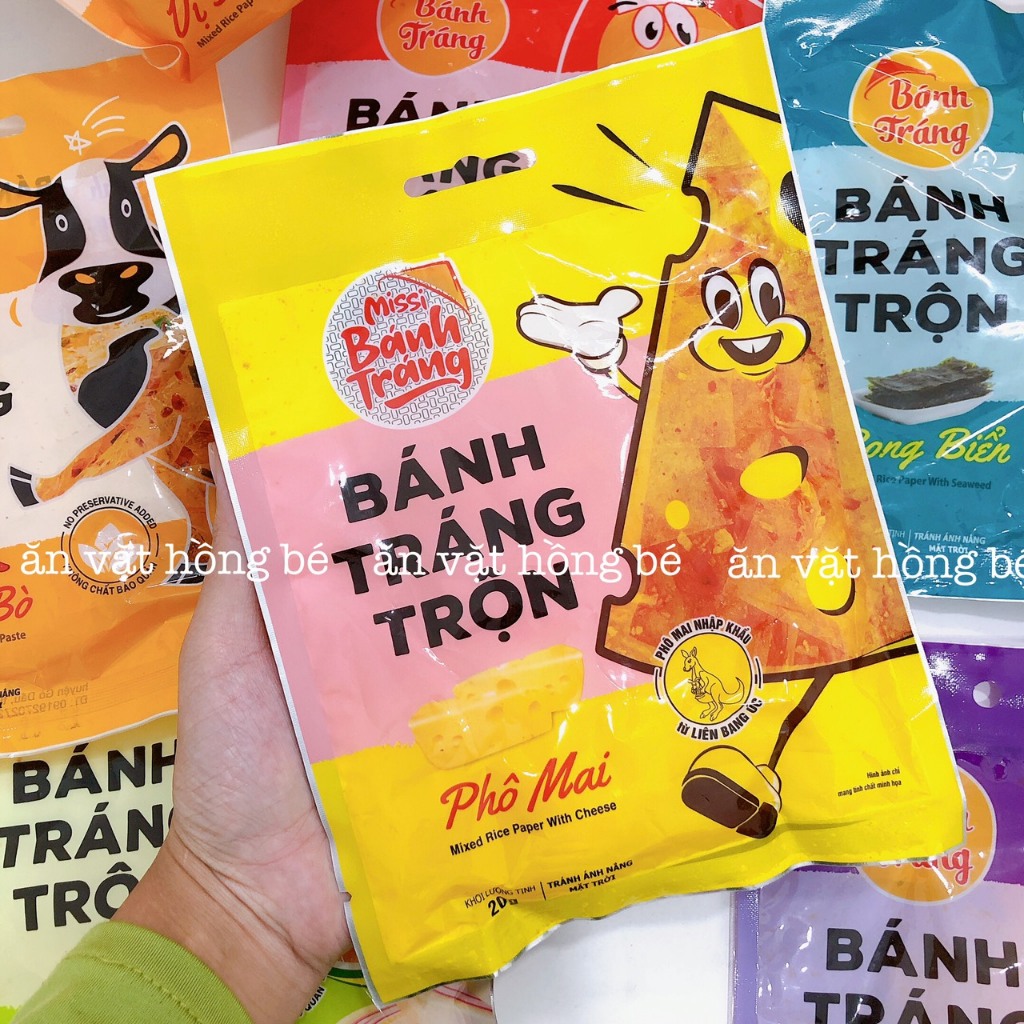 BÁNH TRÁNG TRỘN MISS VỊ PHÔ MAI, RONG BIỂN, GÀ QUAY, BÒ, TÔM, CHANH SẢ
