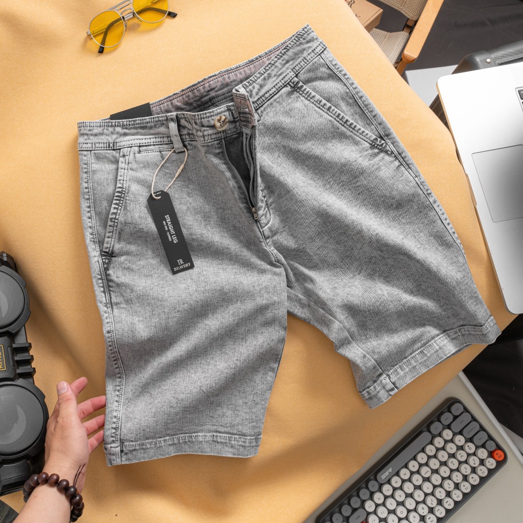Quần short nam, Quần short nam jean xước Jenka co giãn, mềm mịn, thoáng mát, thoải mái, sang trọng - Bravery