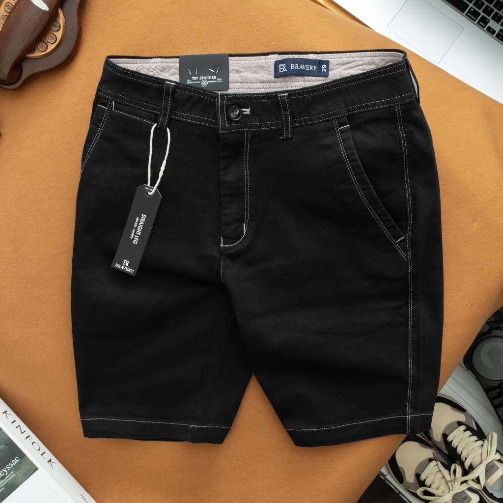 Quần short nam, Quần short nam jean xước Jenka co giãn, mềm mịn, thoáng mát, thoải mái, sang trọng - Bravery