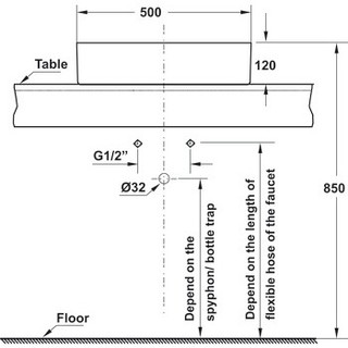 HAFELE 588.79.032-Bồn, Đặt bàn, Sapporo