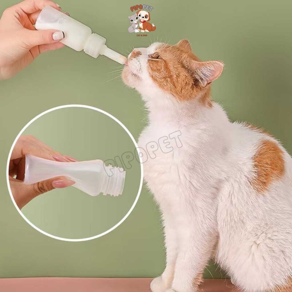 Bình Sữa Cho Mèo Con, Bình Sữa Cho Chó Con Chất Liệu An Toàn Kèm Phụ Kiện - Pipopet