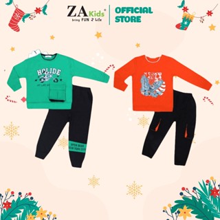 Bộ Quần Áo Thun Dài Tay Bé Trai (2-10 Tuổi) ZAKids ZA22041TD/ZA02360TD