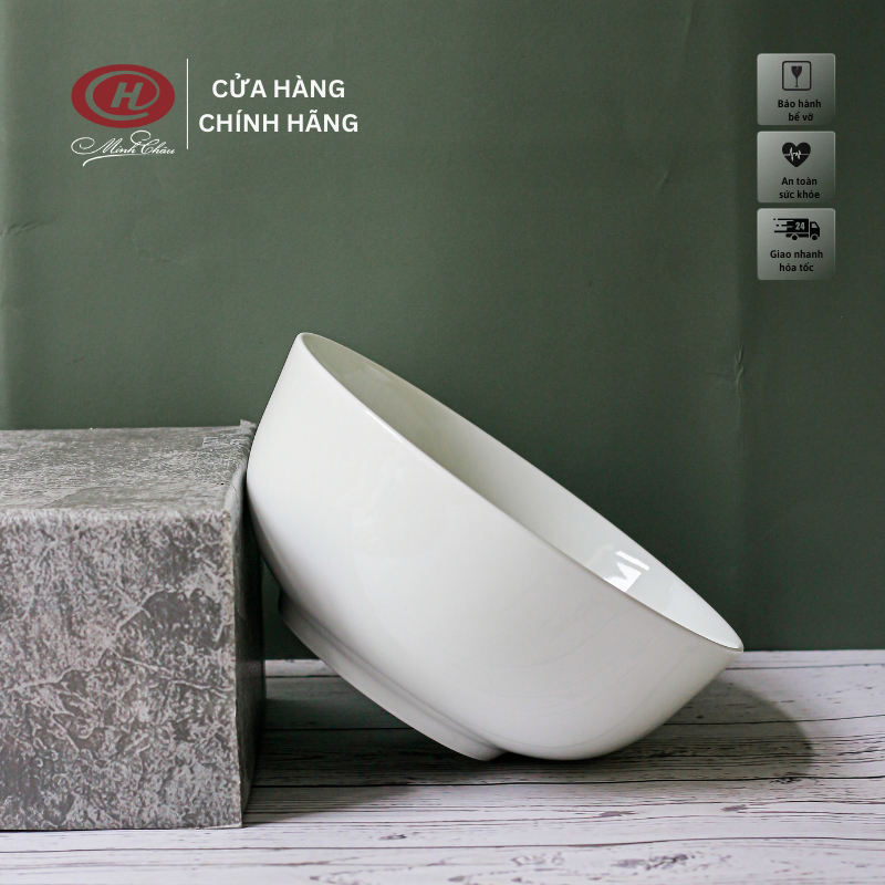 Tô SỨ trắng Minh Châu 18CM - 20 CM