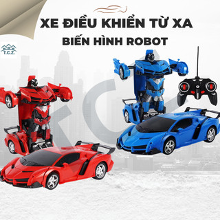 Xe ô tô điều khiển biến hình robot, pin sạc, xe đồ chơi, đồ chơi bé trai, xe điều khiển biến hình