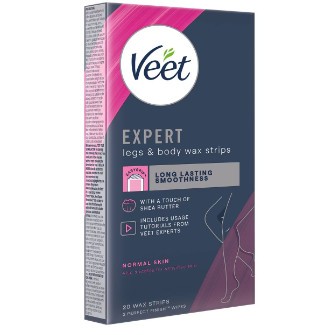 Miếng dán Wax lông, tẩy lông Veet Easy-Gel Legs Wax Strips legs& body( full hộp và lẻ mẫu)