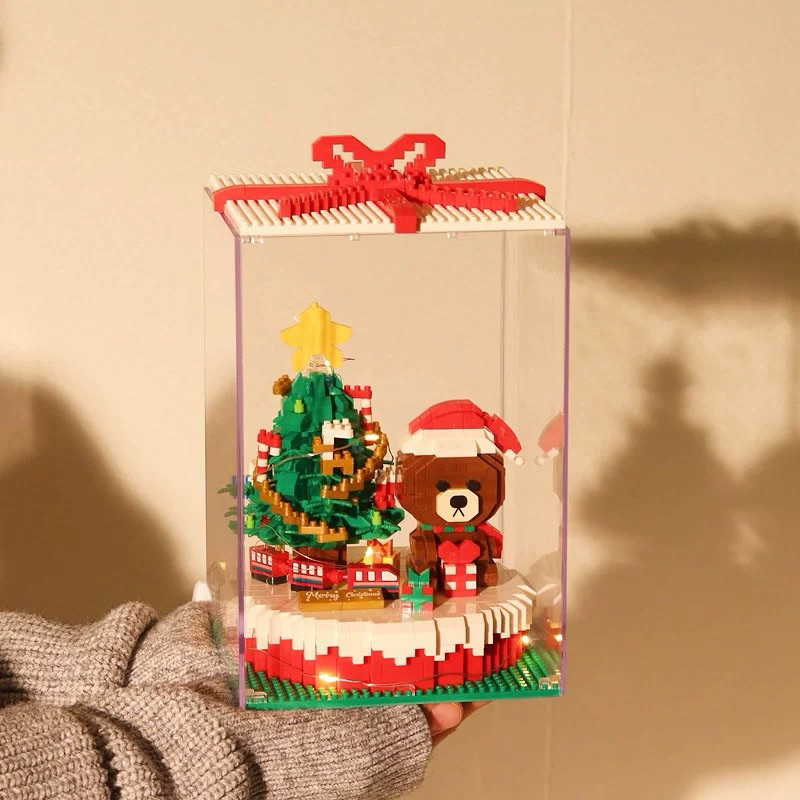 Bộ đồ chơi lắp ghép lego Bánh gấu Brown Chirstmas - Nanoblock