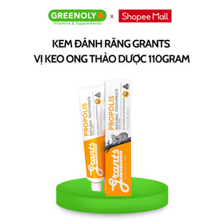 Kem đánh răng Grants vị keo ong thảo dược ngăn ngừa sâu răng, chảy máu chân răng, ê buốt 110g