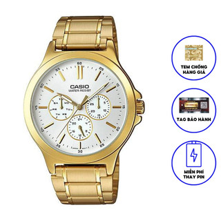 Đồng Hồ Nam Casio Dây Kim Loại Chính Hãng MTP-V300G-7AUDF