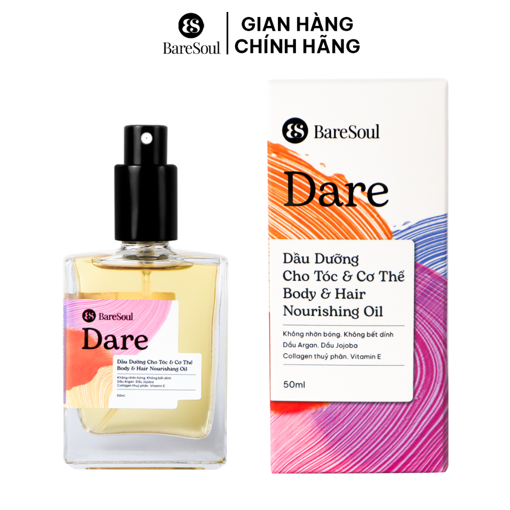 Dầu Dưỡng Cho Tóc & Cơ Thể BareSoul Dare Body & Hair Nourishing Oil 50g