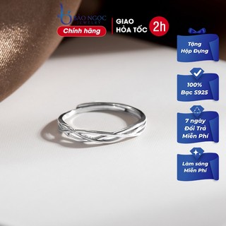 Nhẫn bạc nữ 925 thiết kế uốn lượn phong cách nữ tính nhẹ nhàng kích thước tùy chỉnh linh hoạt - N2763 - Bảo Ngọc Jewelry