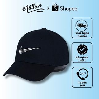 Nón lưỡi trai Nike đen logo sọc dành cho cả nam và nữ tinh tế có hộp kiểm tra trước khi thanh toán