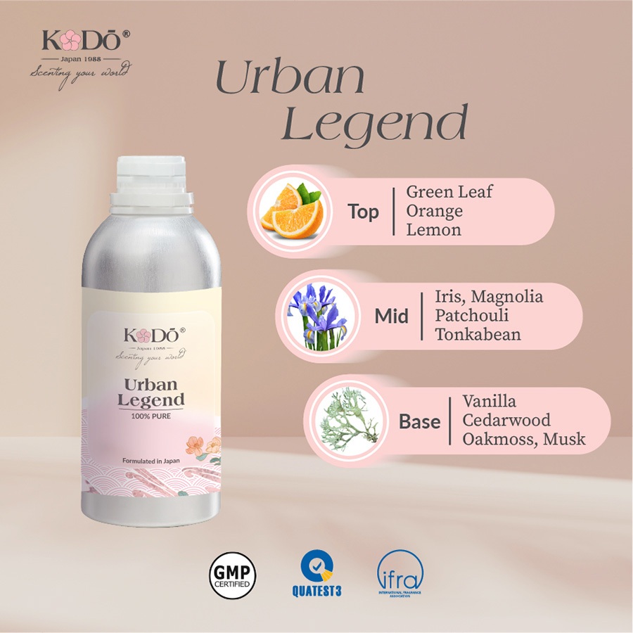 KODO - Urban Legend - Tinh Dầu Nước Hoa Thơm Phòng Nguyên Chất – Signature Collection - 10/50/100ml, QUATEST3 test