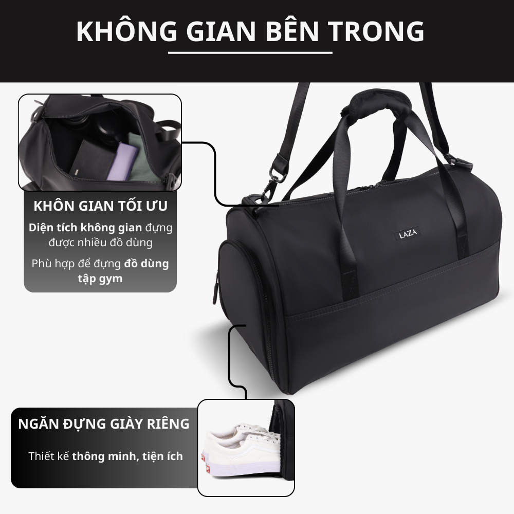 Túi du lịch thời trang LAZA Perth Bag 644 - Hàng thiết kế - Bảo hành TRỌN ĐỜI