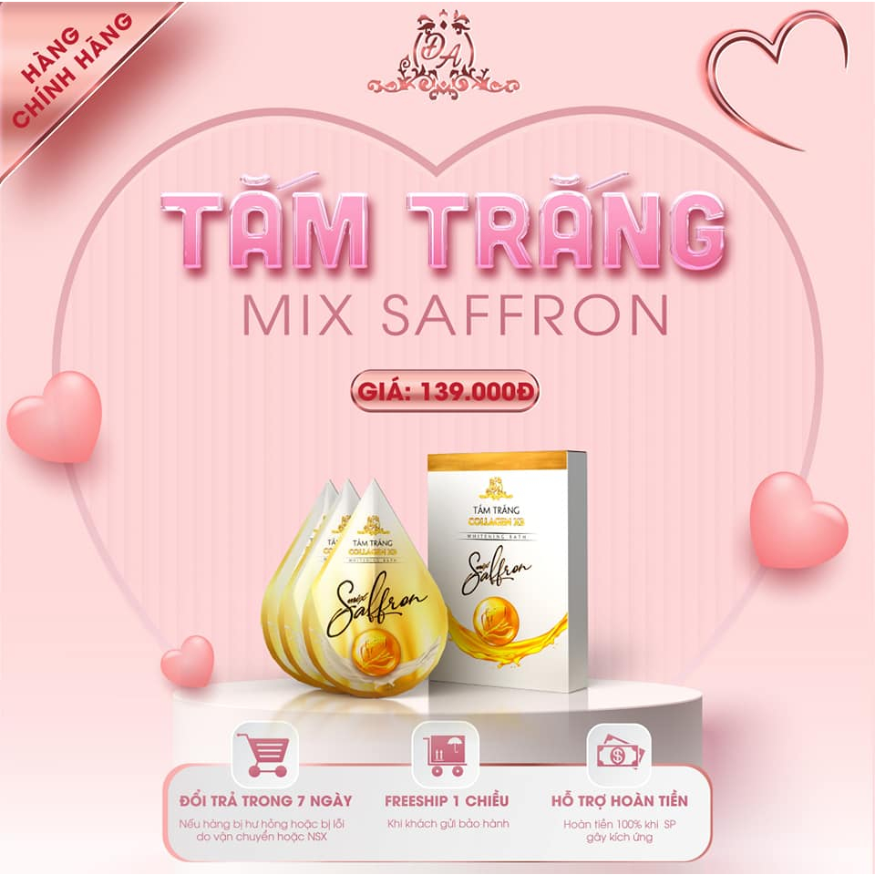 Tắm Trắng  Collagen X3  Mỹ Phẩm Đông Anh Chính Hãng Mix Saffron Tắm Trắng Body Toàn Thân 2024