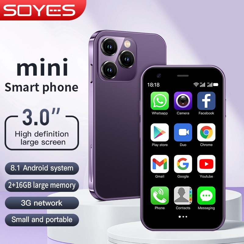 SOYES XS15 Mini Android11.0 Điện Thoại Thông Minh Màn Hình Hiển Thị 3.0 Inch RAM 4GB ROM 64GB Dual SIM Chờ Play Store 4G