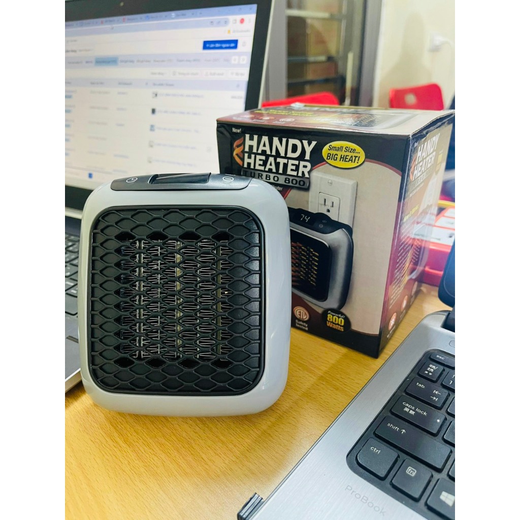 Máy sưởi mini công nghệ PTC Ceramic 800W nóng nhanh, tiết kiệm điện, không phát sáng, không gây bỏng, không dùng oxy