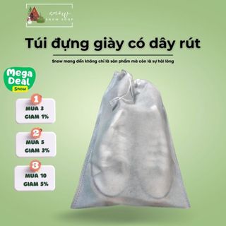 Túi đựng giày đa năng có dây rút màu trắng