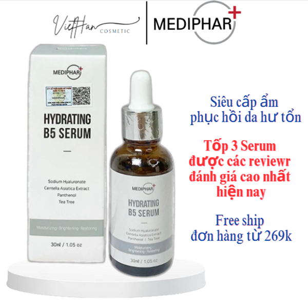 Serum Mediphar Hydrating B5 Hỗ Trợ Cấp Ẩm Phục Hồi da 30ml, Tinh chất Mediphar Hydrating B5 Hỗ Trợ Cấp Ẩm Phục Hồi