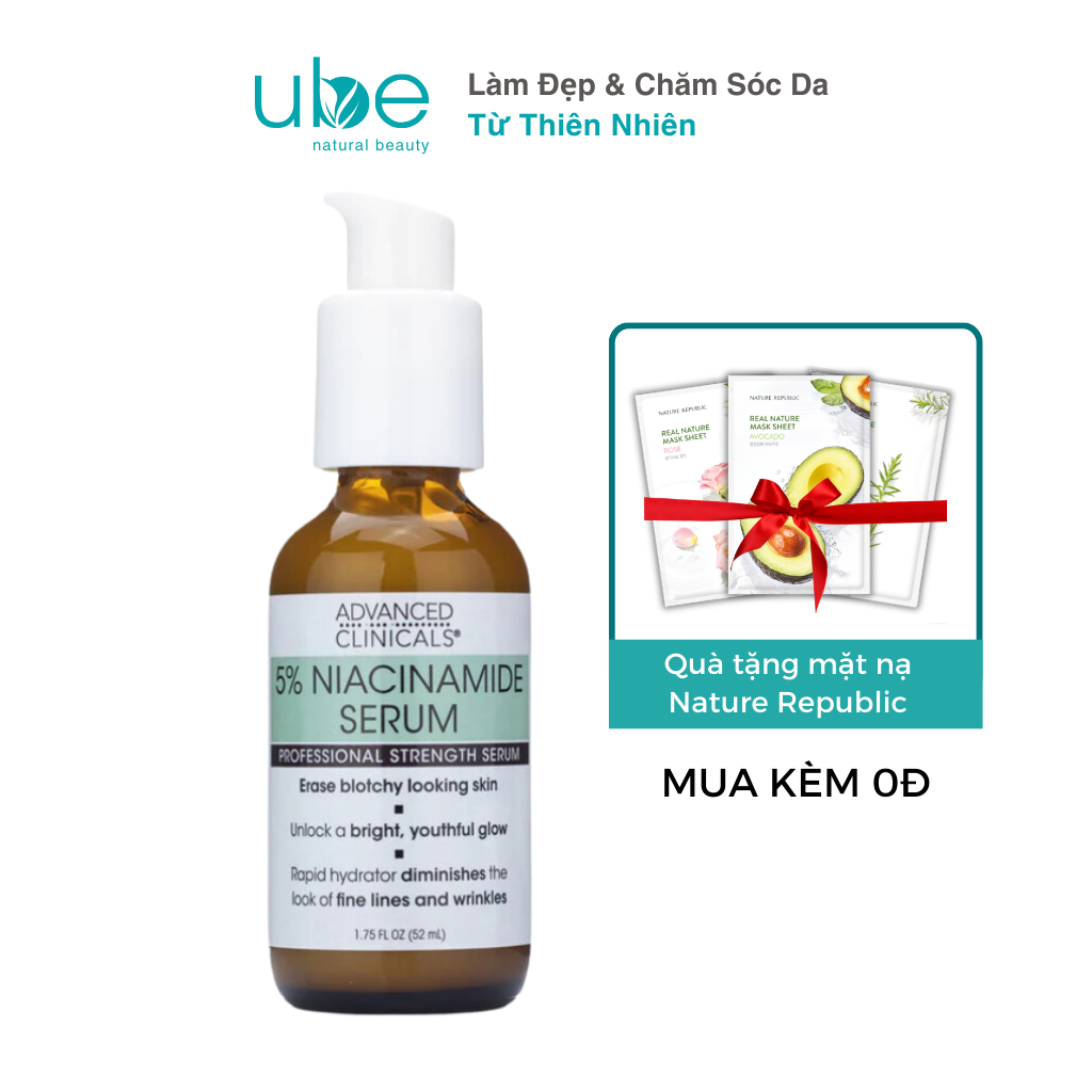 Serum 5% Niacinamide Advanced Clinicals Giảm Thâm Sáng Da & Chống Lão Hóa 52ml
