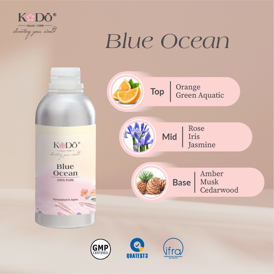 KODO - Blue Ocean - Tinh Dầu Nước Hoa Nguyên Chất - STANDARD - 10/50/100ml + QUATEST3 tested