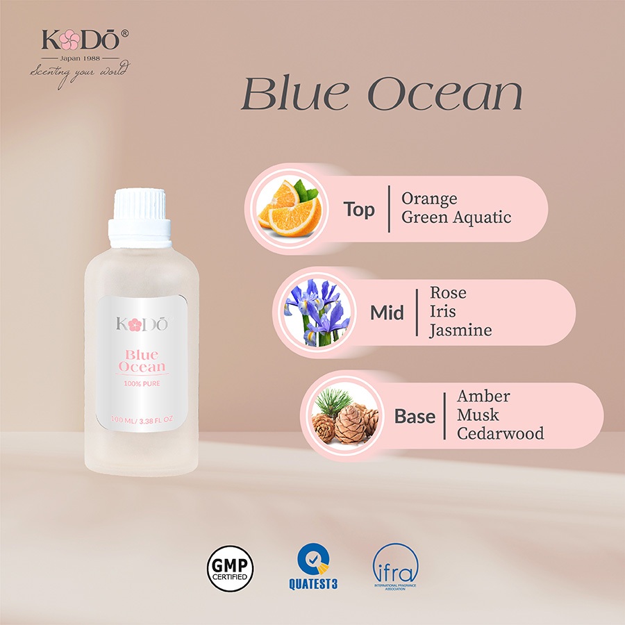 KODO - Blue Ocean - Tinh Dầu Nước Hoa Nguyên Chất - STANDARD - 10/50/100ml + QUATEST3 tested