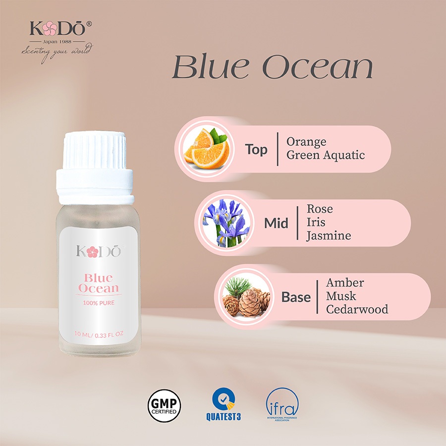 KODO - Blue Ocean - Tinh Dầu Nước Hoa Nguyên Chất - STANDARD - 10/50/100ml + QUATEST3 tested