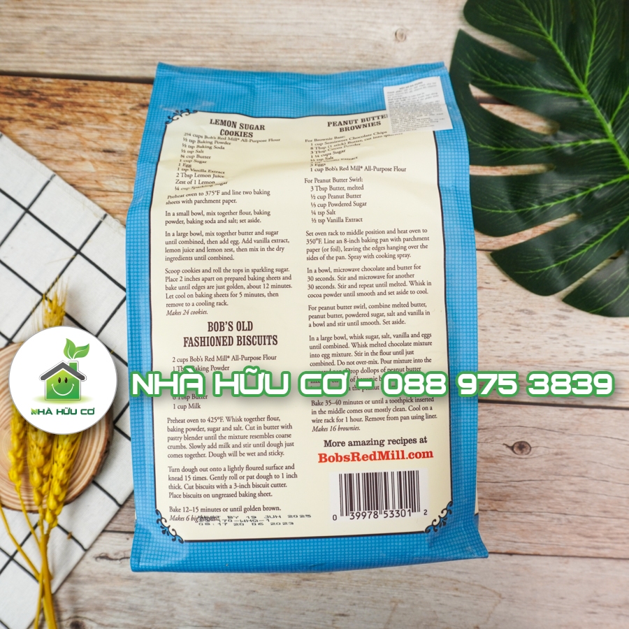 Bột mì đa dụng  Bob's Red Mill 2.27kg/1kg/500g - Date: 6/2025 - Shanti