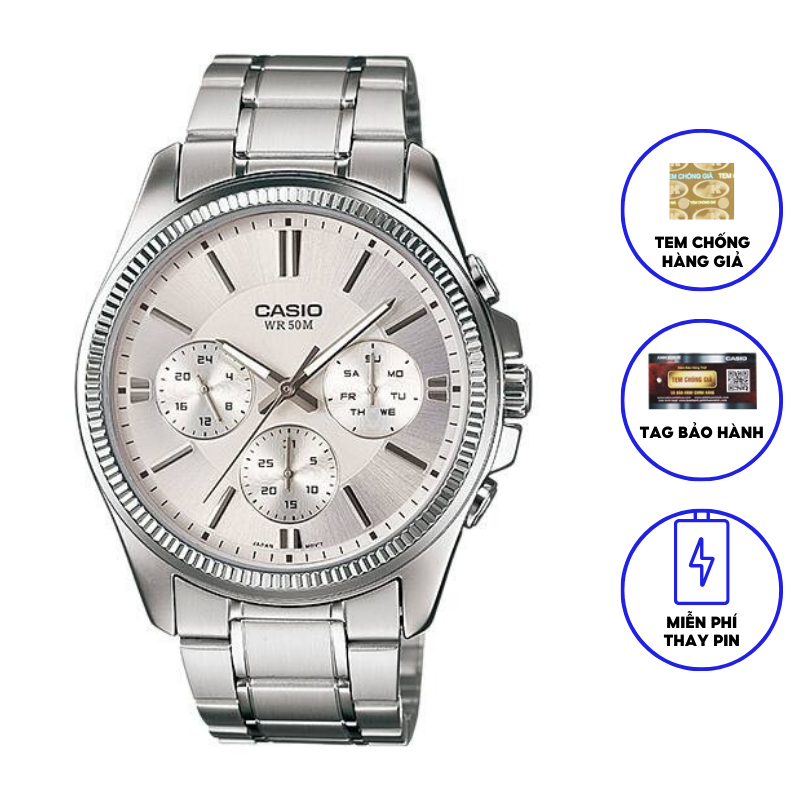 Đồng Hồ Nam Dây Kim Loại Chính Hãng Casio MTP-1375D-7AVDF