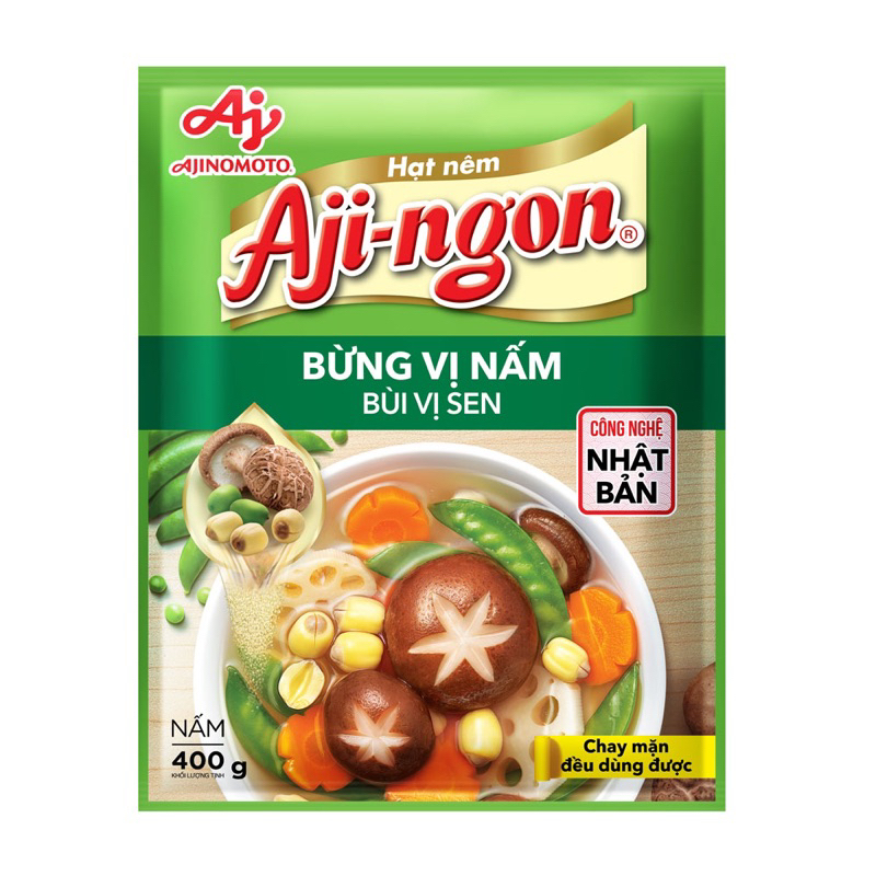Hạt nêm chay Nấm hương Aji-ngon bịch 400g