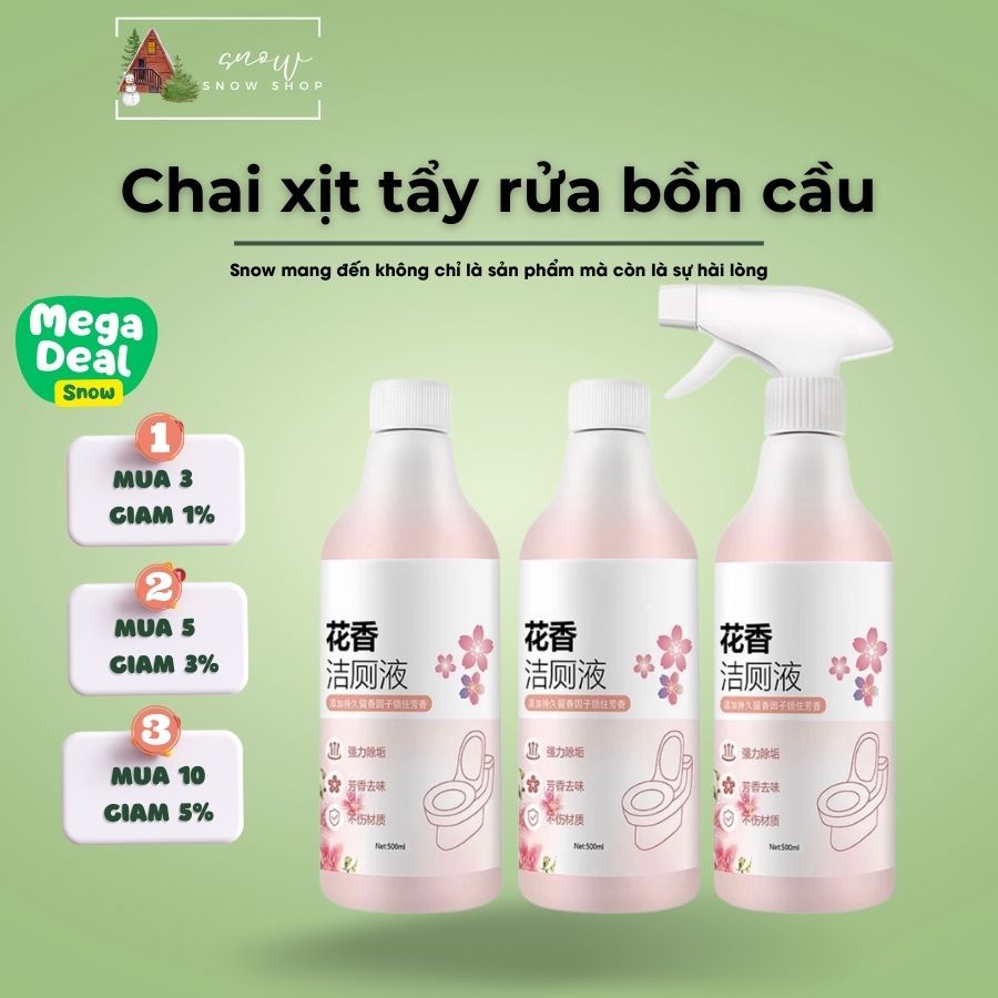 Chai Xịt Tẩy Rửa Bồn Cầu, Nhà Vệ Sinh Hương Nước Hoa Anh Đào