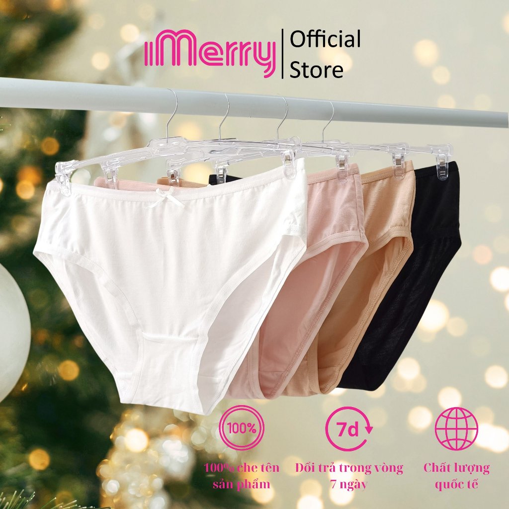 Quần lót modal nữ iMERRY kiếu dáng bikini viền thun mỏng nhẹ,co giãn tối đa,mặc thoải mái VQ096