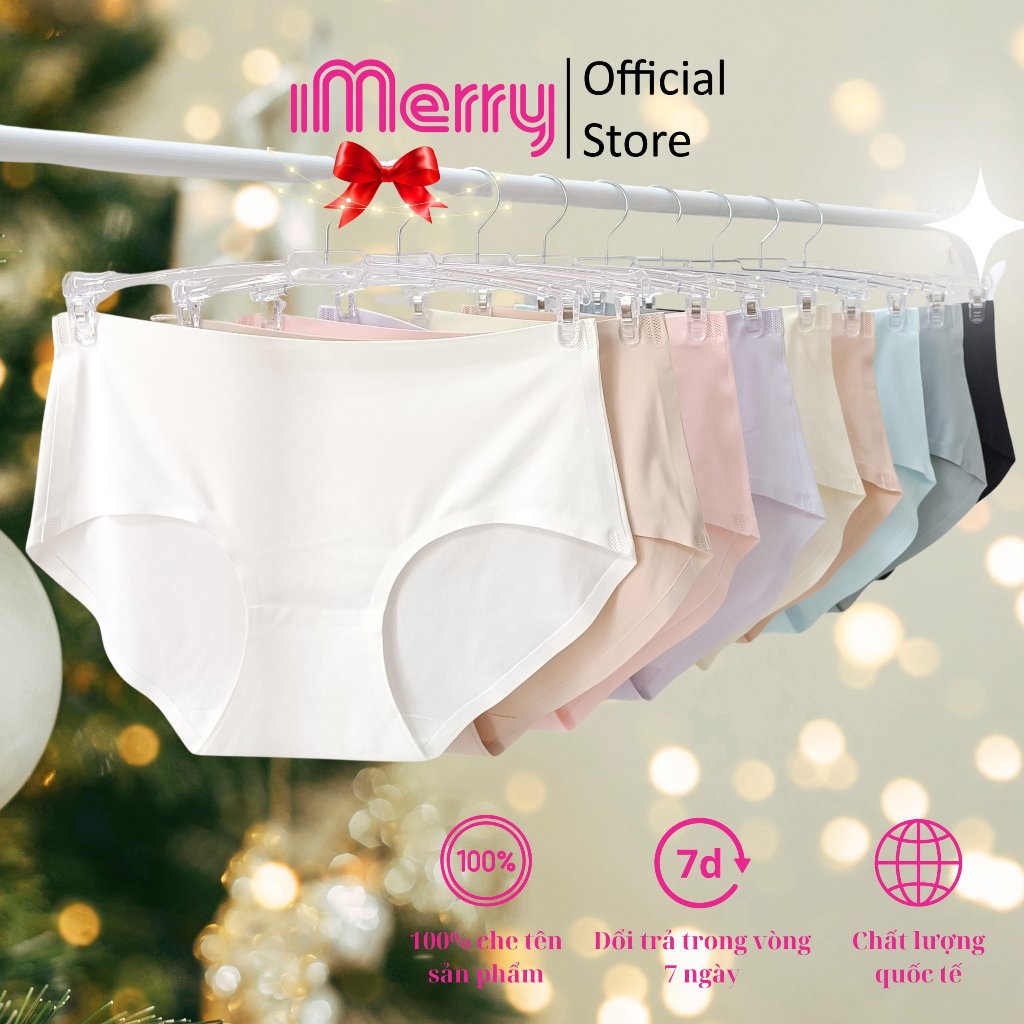 Combo 5 quần lót nữ su iMerry cạp cao,basic nhiều màu dễ phối đồ vải su lạnh mềm mại mỏng nhẹ VQ028A