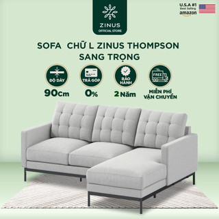Ghế Sofa Zinus Thompson Chữ L Hiện Đại Sang Trọng- Zinus Thompson 2 Seater Chaise Sofa