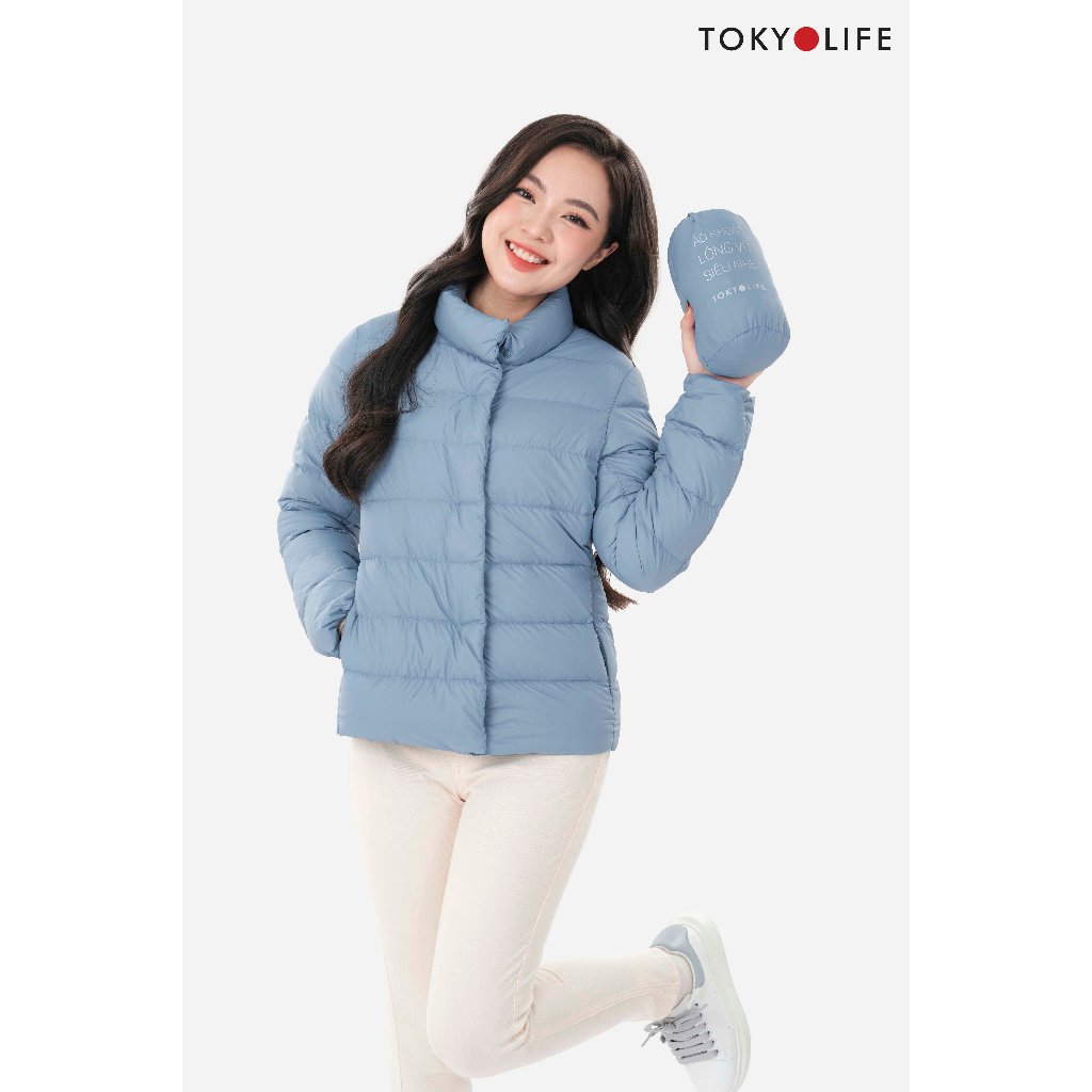 Áo khoác lông vũ NỮ siêu nhẹ tay dài bo cổ cao TOKYOLIFE 40000206/C9FEJ001N