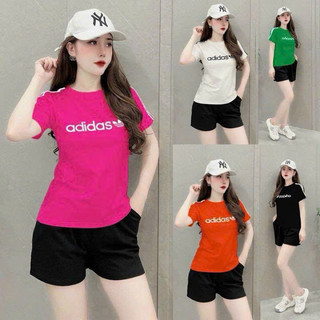 Set short cotton thêu lo go cao cấp