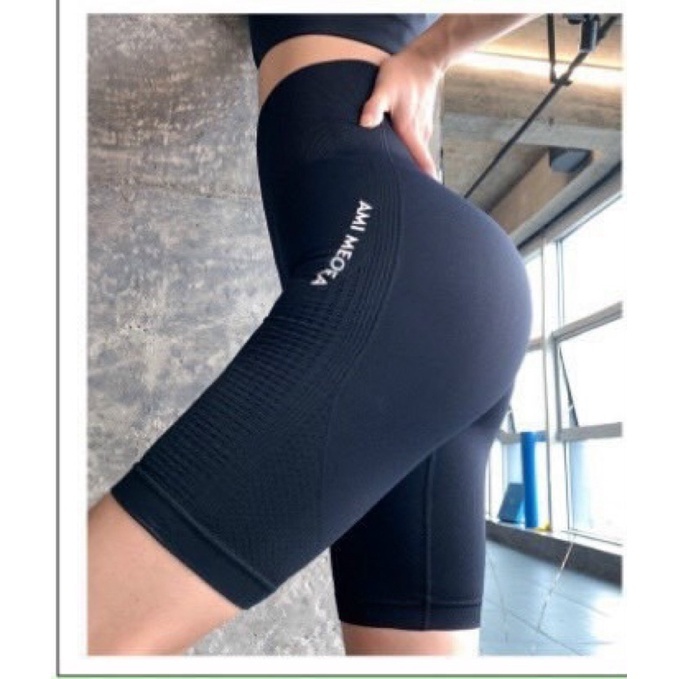 Quần Tập Ngố Cao Cấp Gym AMI Nữ Cạp Lưng Cao, Co Giãn 4 Chiều, Thoáng Mát, Dùng Khi Tập Yoga, Gym, Zumba, Aerobic