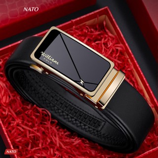 Thắt Lưng Nam WILLIAM Khóa Tự Động Da Bò Cao Cấp Đẹp Sang Công Sở Đi Làm Học Dây Nịt Khóa Tăng NATO