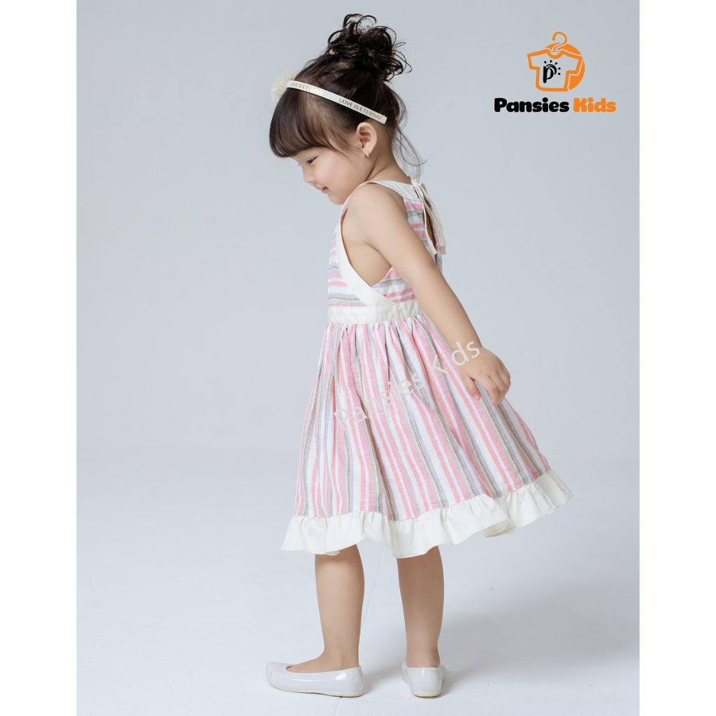 Đầm váy yếm bé gái thiết kế mùa hè vải cotton cao cấp xuất khẩu Pansies Kids