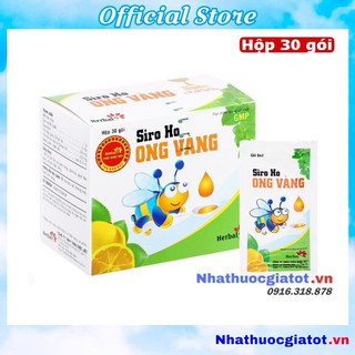 Siro ho ong vàng thảo dược việt - dạng gói 5ml tiện dụng