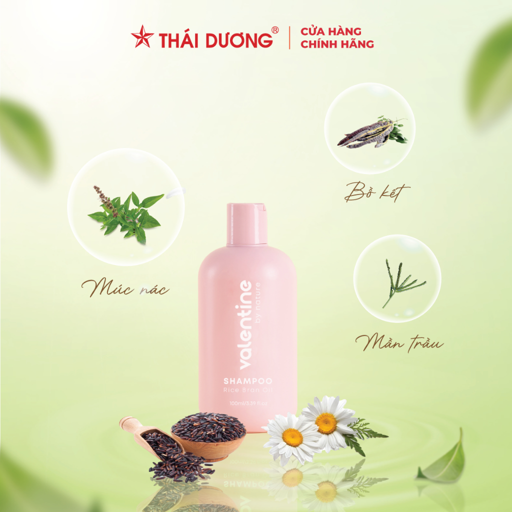 Dầu gội Valentine gạo lứt tóc chắc khỏe suôn mượt 100ml