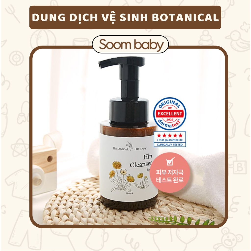 Bọt vệ sinh vùng kín, mông hữu cơ Botanical Therapy Hip Inner 280ml, hàng nhập khẩu