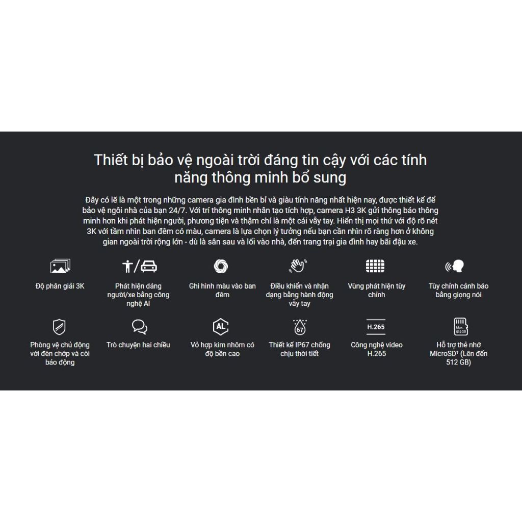 Camera Ezviz CS-H3 3K 5MP