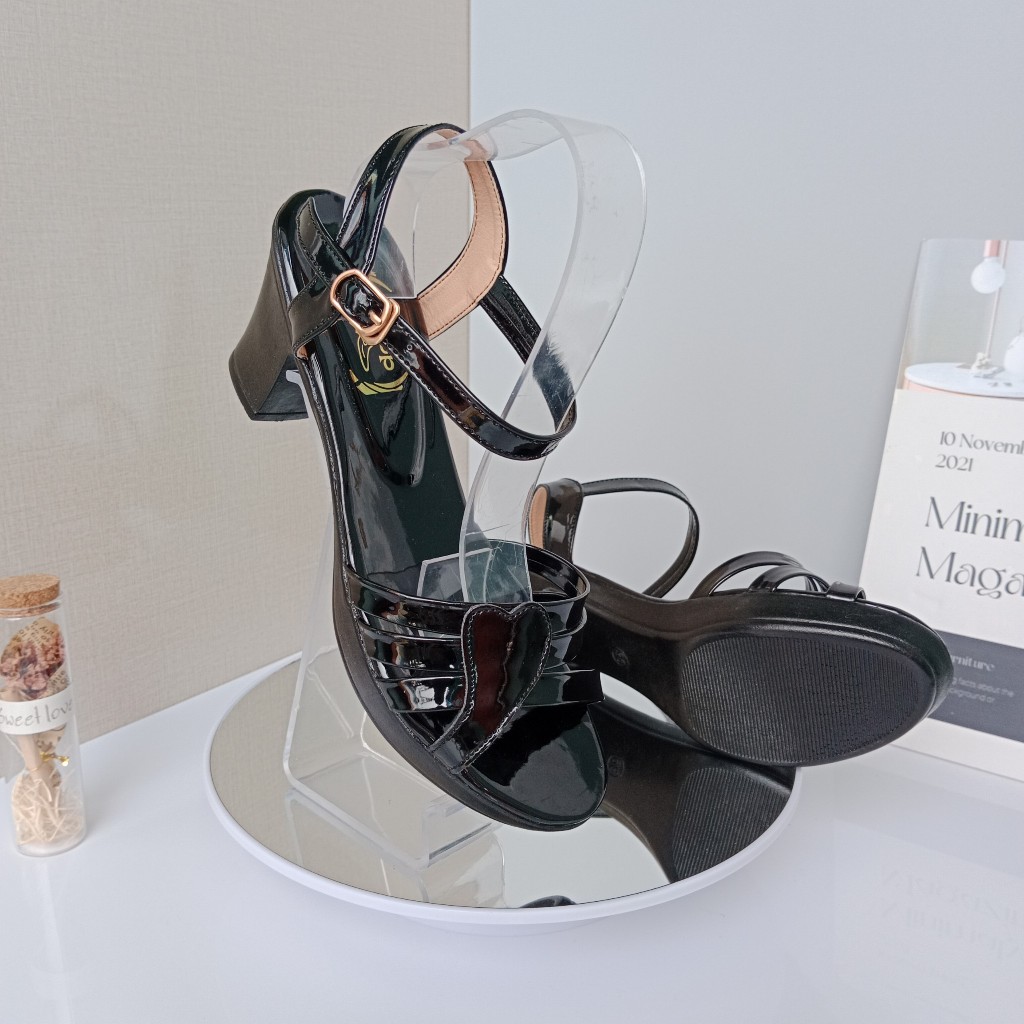 Dép cao gót nữ mẫu quai hậu tim gót vuông 3 phân, 5 phân, 7 phân và 8 phân bền đẹp, Thời Trang KH04 mẫu quai hậu tim