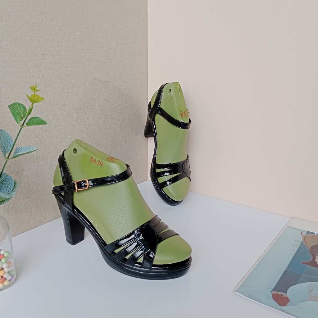 Dép cao gót nữ mẫu quai hậu tim gót vuông 3 phân, 5 phân, 7 phân và 8 phân bền đẹp, Thời Trang KH04 mẫu quai hậu tim