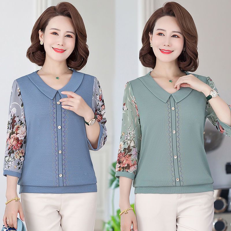 Áo len trung niên nữ A90 - Thời trang kiểu cho người lớn tuổi, cho mẹ, trung tuổi đẹp cao cấp sang trong giá rẻ Bigsize