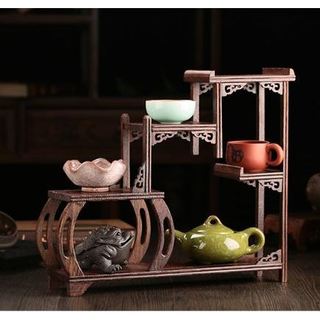 Đế gỗ, đôn gỗ KỆ TRÀ để chậu bonsai mini,tượng gốm, ấm trà...