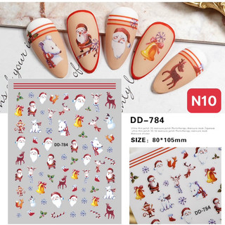 Sticker Dán Móng Mùa Noel, Mùa Tết