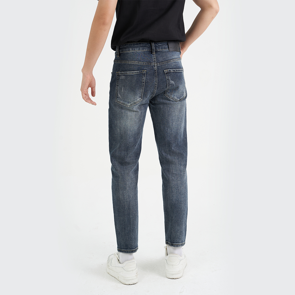 Quần Jean Nam Local Brand KRIK Form Slimfit Ôm Nhẹ Tôn Dáng Chất Liệu Cao Cấp Màu Xanh Rách Xước Tạo Điểm Nhấn QJ6053