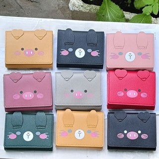 Ví ngắn mini cầm tay dạng gấp ba tiện lợi cho nữ